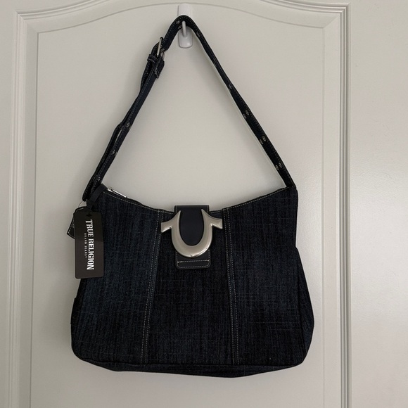 True Religion Dark Denim Hobo Bag - Picture 2 of 12